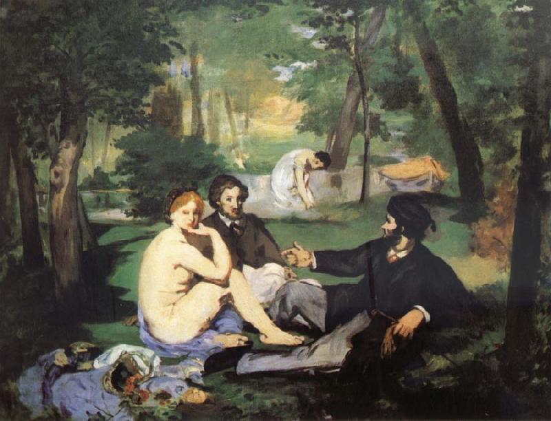 Edouard Manet Having lunch on the grassplot Spain oil painting art